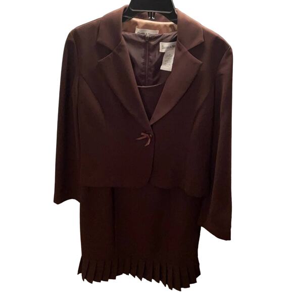 Vintage Danny & Nicole brown dress and jacket 8p - Picture 1 of 4